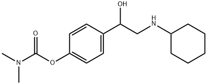 Carbamic acid, N,N-dimethyl-, 4-[2-(cyclohexylamino)-1-hydroxyethyl]phenyl ester Struktur