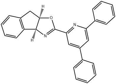 (3aS,8aR)-2-(4,6-Diphenylpyridin-2-yl)-3a,8a-dihydro-8H-indeno[1,2-d]oxazole Struktur