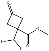 Cyclobutanecarboxylic acid, 1-(difluoromethyl)-3-oxo-, methyl ester Struktur