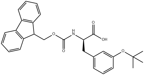 D-Phenylalanine, 3-(1,1-dimethylethoxy)-N-[(9H-fluoren-9-ylmethoxy)carbonyl]- Struktur