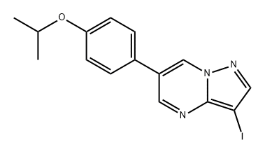 Pyrazolo[1,5-a]pyrimidine, 3-iodo-6-[4-(1-methylethoxy)phenyl]- Struktur