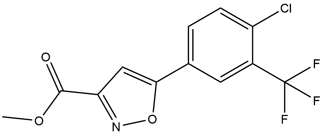 Methyl 5-[4-Chloro-3-(trifluoromethyl)phenyl]isoxazole-3-carboxylate Struktur