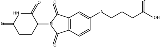 Butanoic acid, 4-[[2-(2,6-dioxo-3-piperidinyl)-2,3-dihydro-1,3-dioxo-1H-isoindol-5-yl]amino]- Struktur