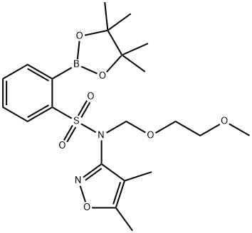 Benzenesulfonamide, N-(4,5-dimethyl-3-isoxazolyl)-N-[(2-methoxyethoxy)methyl]-2-(4,4,5,5-tetramethyl-1,3,2-dioxaborolan-2-yl)- Struktur