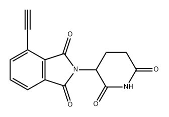 1H-Isoindole-1,3(2H)-dione, 2-(2,6-dioxo-3-piperidinyl)-4-ethynyl- Struktur