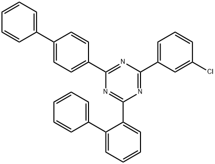 1,3,5-Triazine, 2-[1,1'-biphenyl]-2-yl-4-[1,1'-biphenyl]-4-yl-6-(3-chlorophenyl)- Struktur