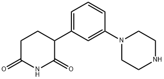 2,6-Piperidinedione, 3-[3-(1-piperazinyl)phenyl]- Struktur