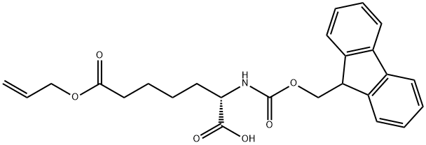 Heptanedioic acid, 2-[[(9H-fluoren-9-ylmethoxy)carbonyl]amino]-, 7-(2-propen-1-yl) ester, (2S)- Struktur