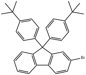 2-Bromo-9,9-bis[4-(1,1-dimethylethyl)phenyl]-9H-fluorene Struktur