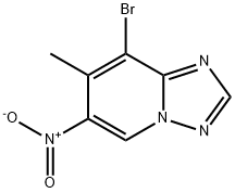 8-Bromo-7-methyl-6-nitro-[1,2,4]triazolo[1,5-a]pyridine Struktur