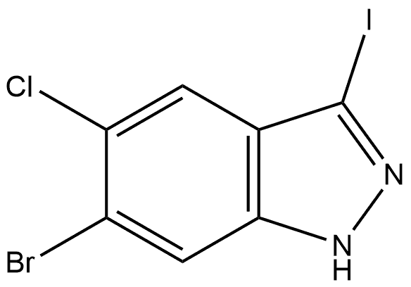 6-bromo-5-chloro-3-iodo-1H-indazole Struktur