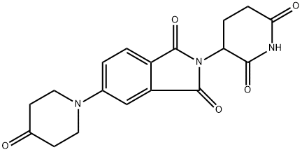 2-(2,6-dioxopiperidin-3-yl)-5-(4-oxopiperidin-1-yl)isoindoline-1,3-dione Struktur