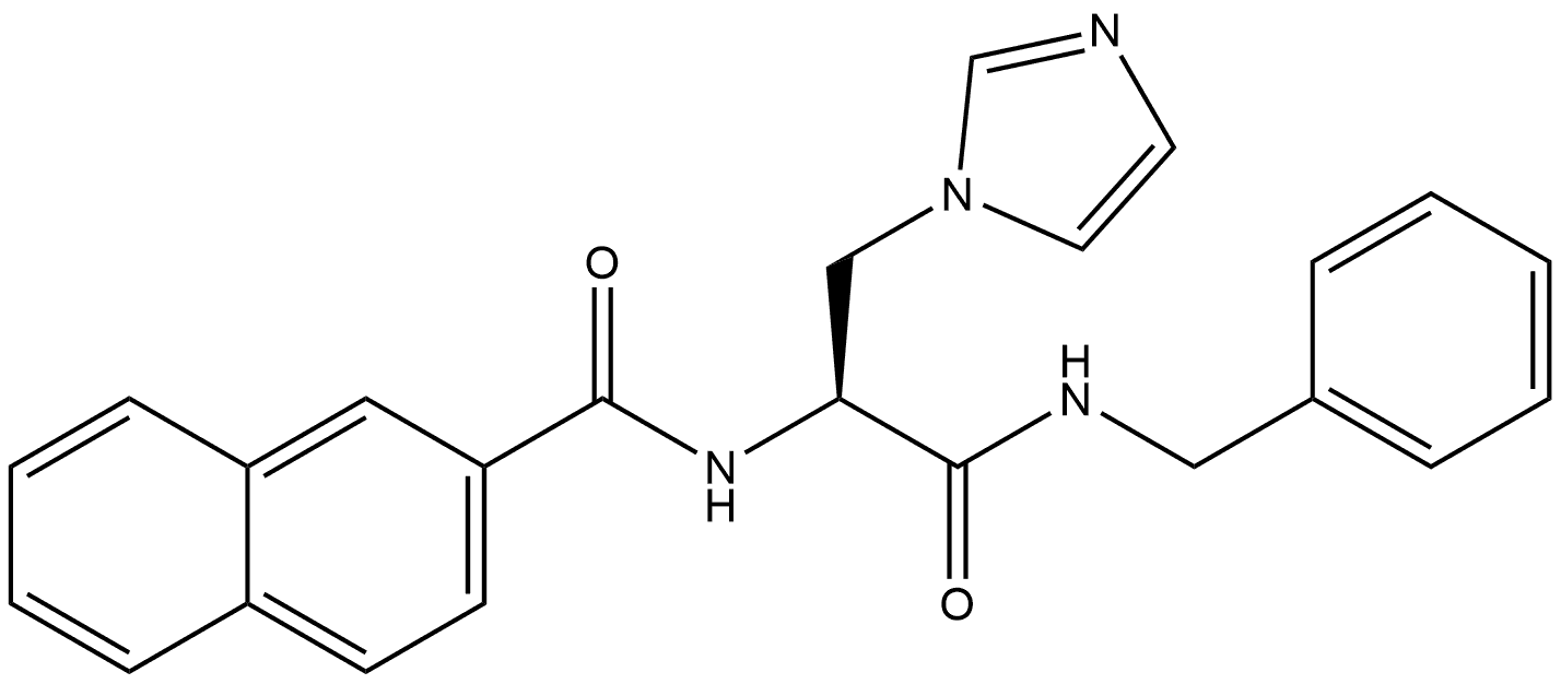 (ΑS)?-Α-?[(2-?萘基羰基?)?氨基]?-?N-?(苯基甲基)?-?1H-?咪唑-?1-?丙酰胺, 2416219-60-6, 結(jié)構(gòu)式