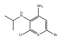 3,4-Pyridinediamine, 6-bromo-2-chloro-N3-(1-methylethyl)- Struktur