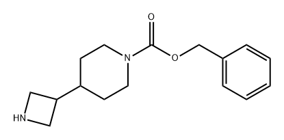 1-Piperidinecarboxylic acid, 4-(3-azetidinyl)-, phenylmethyl ester Struktur