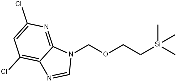 3H-Imidazo[4,5-b]pyridine, 5,7-dichloro-3-[[2-(trimethylsilyl)ethoxy]methyl]- Struktur