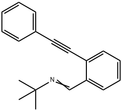 2-Propanamine, 2-methyl-N-[[2-(2-phenylethynyl)phenyl]methylene]-