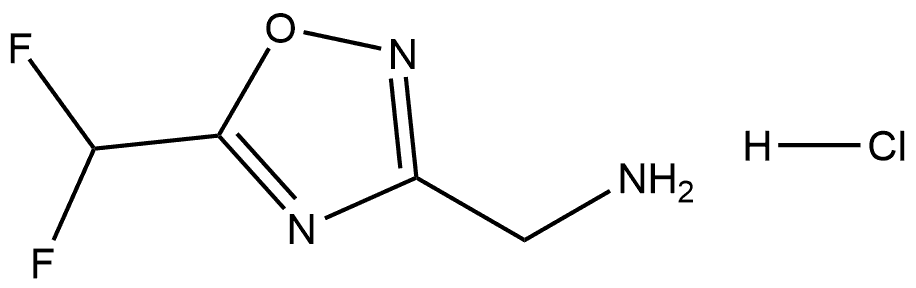 1,2,4-Oxadiazole-3-methanamine, 5-(difluoromethyl)-, hydrochloride (1:1) Struktur