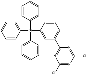 1,3,5-Triazine, 2,4-dichloro-6-[3-(triphenylsilyl)phenyl]- Struktur