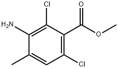 Benzoic acid, 3-amino-2,6-dichloro-4-methyl-, methyl ester Struktur