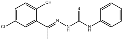 Hydrazinecarbothioamide, 2-[1-(5-chloro-2-hydroxyphenyl)ethylidene]-N-phenyl-, (2E)- Struktur