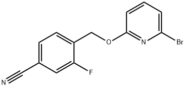 Benzonitrile, 4-[[(6-bromo-2-pyridinyl)oxy]methyl]-3-fluoro- Struktur