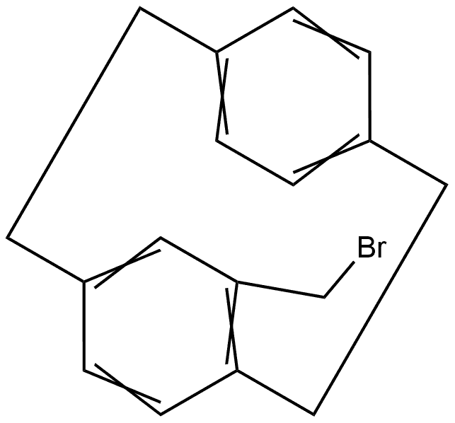 Tricyclo[8.2.2.24,7]hexadeca-4,6,10,12,13,15-hexaene, 5-(bromomethyl)-, (S)- (9CI) Struktur