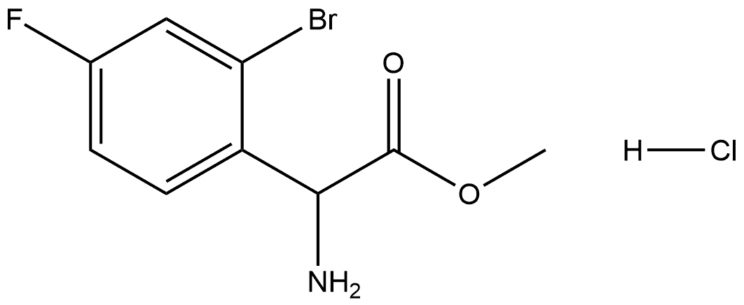 Methyl?2-amino-2-(2-bromo-4-fluorophenyl)acetate?hydrochloride Struktur