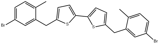 2,2'-Bithiophene, 5,5'-bis[(5-bromo-2-methylphenyl)methyl]- Struktur