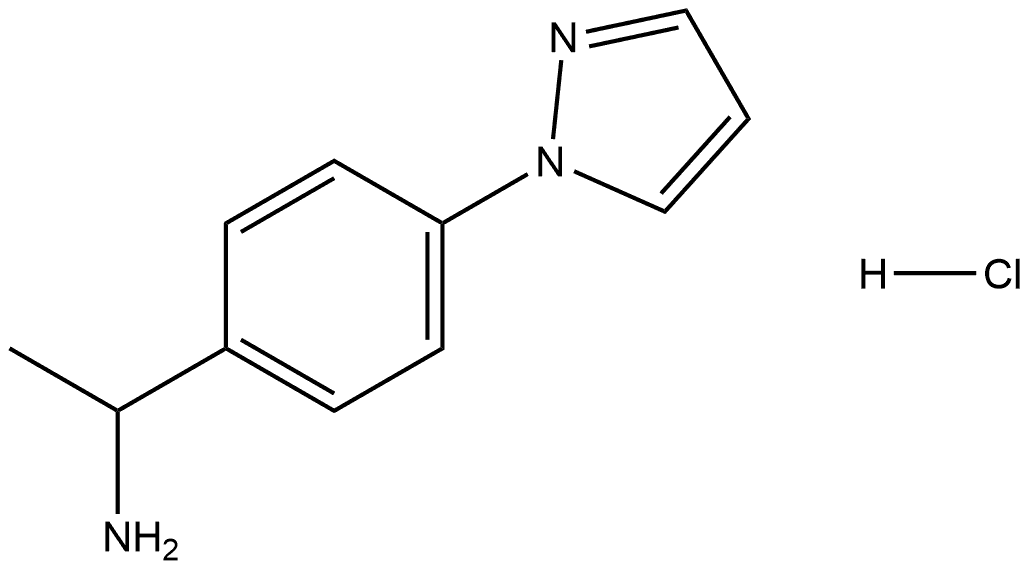 1-(4-(1H-pyrazol-1-yl)phenyl)ethan-1-amine hydrochloride Struktur