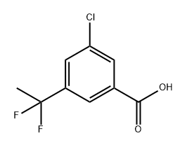 Benzoic acid, 3-chloro-5-(1,1-difluoroethyl)- Struktur