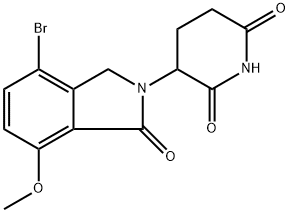 3-(4-bromo-7-methoxy-1-oxoisoindolin-2-yl)piperidine-2,6-dione Struktur