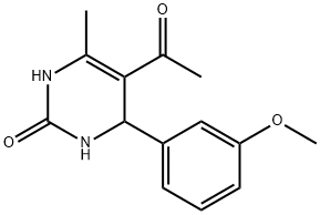 2(1H)-Pyrimidinone, 5-acetyl-3,4-dihydro-4-(3-methoxyphenyl)-6-methyl- Struktur