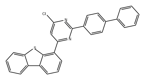 1,3,5-Triazine, 2-[1,1'-biphenyl]-4-yl-4-chloro-6-(4-dibenzothienyl)- Struktur