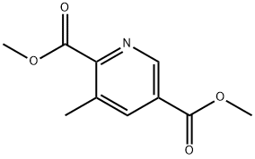 2,5-Pyridinedicarboxylic acid, 3-methyl-, 2,5-dimethyl ester Struktur