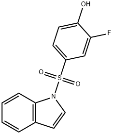 Phenol, 2-fluoro-4-(1H-indol-1-ylsulfonyl)- Struktur