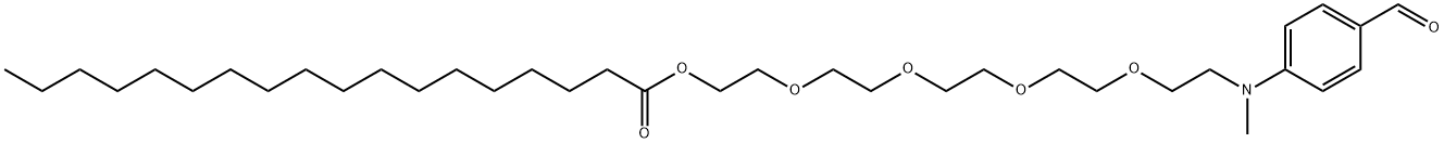 15-(4-Formylphenyl)-3,6,9,12-tetraoxa-15-azahexadec-1-yl octadecanoate Struktur