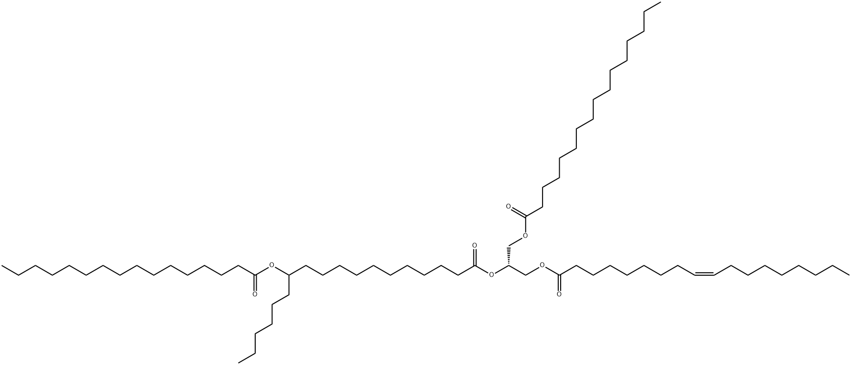 1-Palmitoyl-2-12-PAHSA-3-Oleoyl-sn-glycerol Struktur