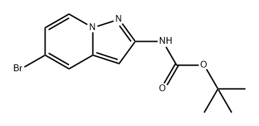 Carbamic acid, N-(5-bromopyrazolo[1,5-a]pyridin-2-yl)-, 1,1-dimethylethyl ester Struktur