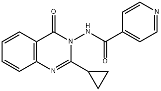 4-Pyridinecarboxamide, N-(2-cyclopropyl-4-oxo-3(4H)-quinazolinyl)- Struktur