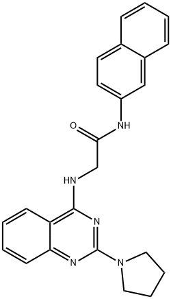 Acetamide, N-2-naphthalenyl-2-[[2-(1-pyrrolidinyl)-4-quinazolinyl]amino]- Struktur