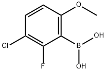 Boronic acid, B-(3-chloro-2-fluoro-6-methoxyphenyl)- Struktur