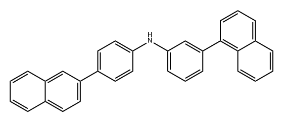 Benzenamine, 3-(1-naphthalenyl)-N-[4-(2-naphthalenyl)phenyl]- Struktur