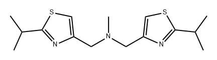 4-Thiazolemethanamine, N-methyl-2-(1-methylethyl)-N-[[2-(1-methylethyl)-4-thiazolyl]methyl]- Struktur