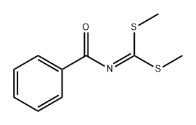 Carbonimidodithioic acid, N-benzoyl-, dimethyl ester Struktur