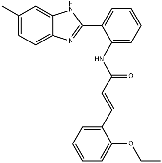 2-Propenamide, 3-(2-ethoxyphenyl)-N-[2-(6-methyl-1H-benzimidazol-2-yl)phenyl]-, (2E)- Struktur