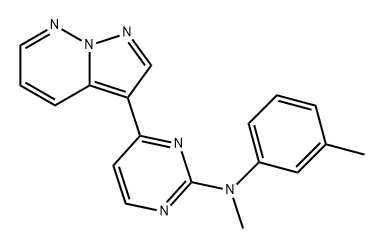 2-Pyrimidinamine, N-methyl-N-(3-methylphenyl)-4-pyrazolo[1,5-b]pyridazin-3-yl- Structure