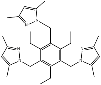 1,1',1''-((2,4,6-TRIETHYLBENZENE-1,3,5-TRIYL)TRIS(METHYLENE))TRIS(3,5-DIMETHYL-1H-PYRAZOLE) 結(jié)構(gòu)式