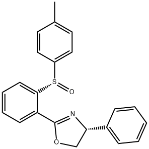 Oxazole, 4,5-dihydro-2-[2-[(S)-(4-methylphenyl)sulfinyl]phenyl]-4-phenyl-, (4R)- Struktur