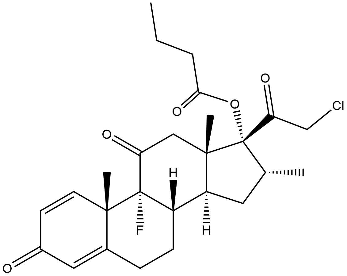 Clobetasone Butyrate EP Impurity F Struktur